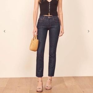 Reformation Julia High Cigarette Jeans Volta Wash